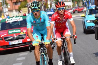 Luis Leon Sanchez escapes on stage 20 of the 2016 Vuelta a Espana