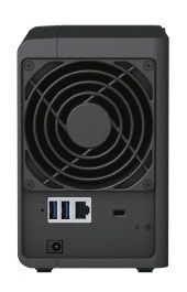 Rear view of the Synology Diskstation DS223 showing the cooling fan