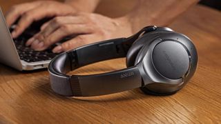 A pair of wireless headphones