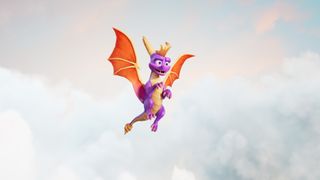 Spyro the dragon flying in Spyro: A Realm Beyond.