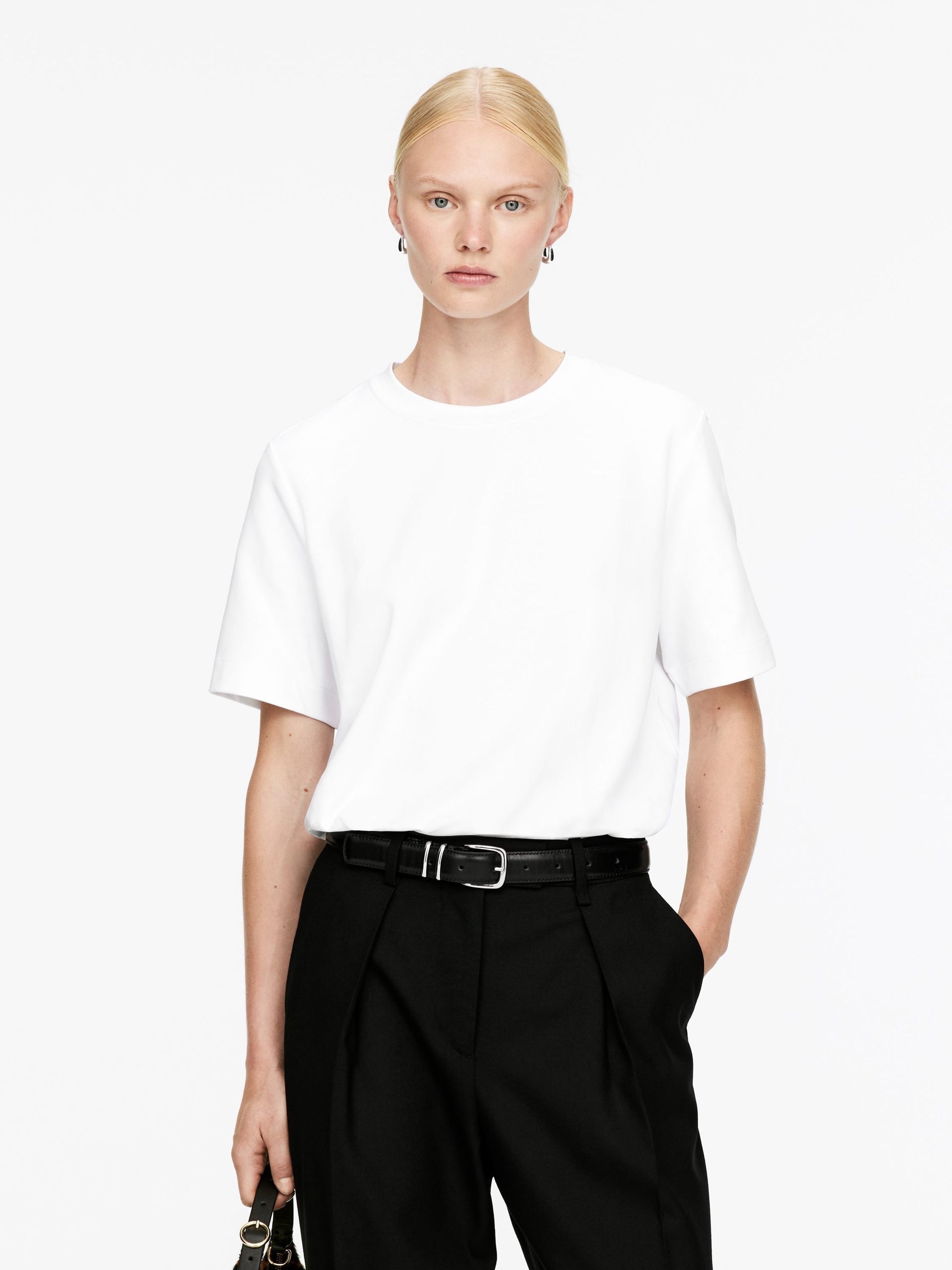 Pearl Heavyweight T-Shirt – White – Women – Arket Gb