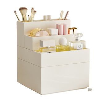 cream beauty organizer