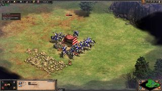 Knights attacking an opponent who is still in Feudal Age