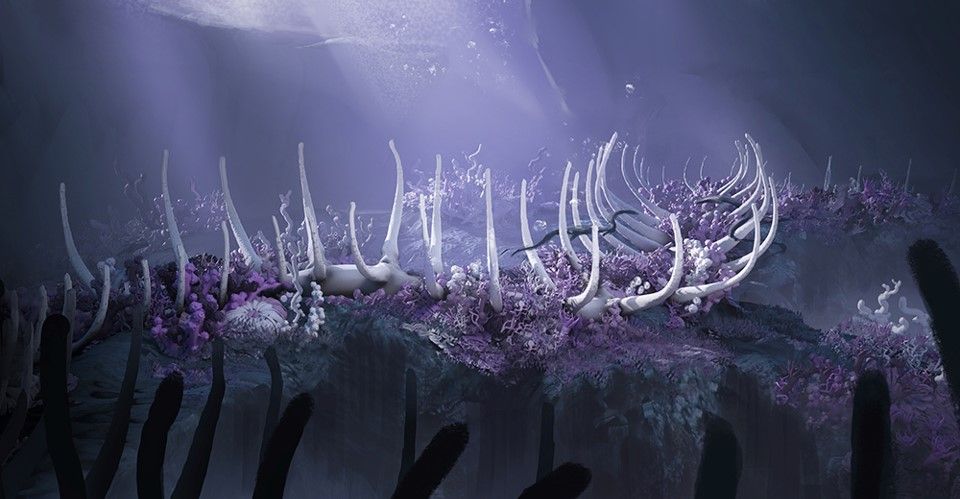 An underwater environment from Nauctis The Sunken Realm