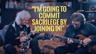 Brian May and Tony Iommi jamming