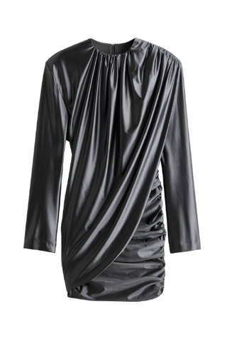 Shiny Draped Dress 