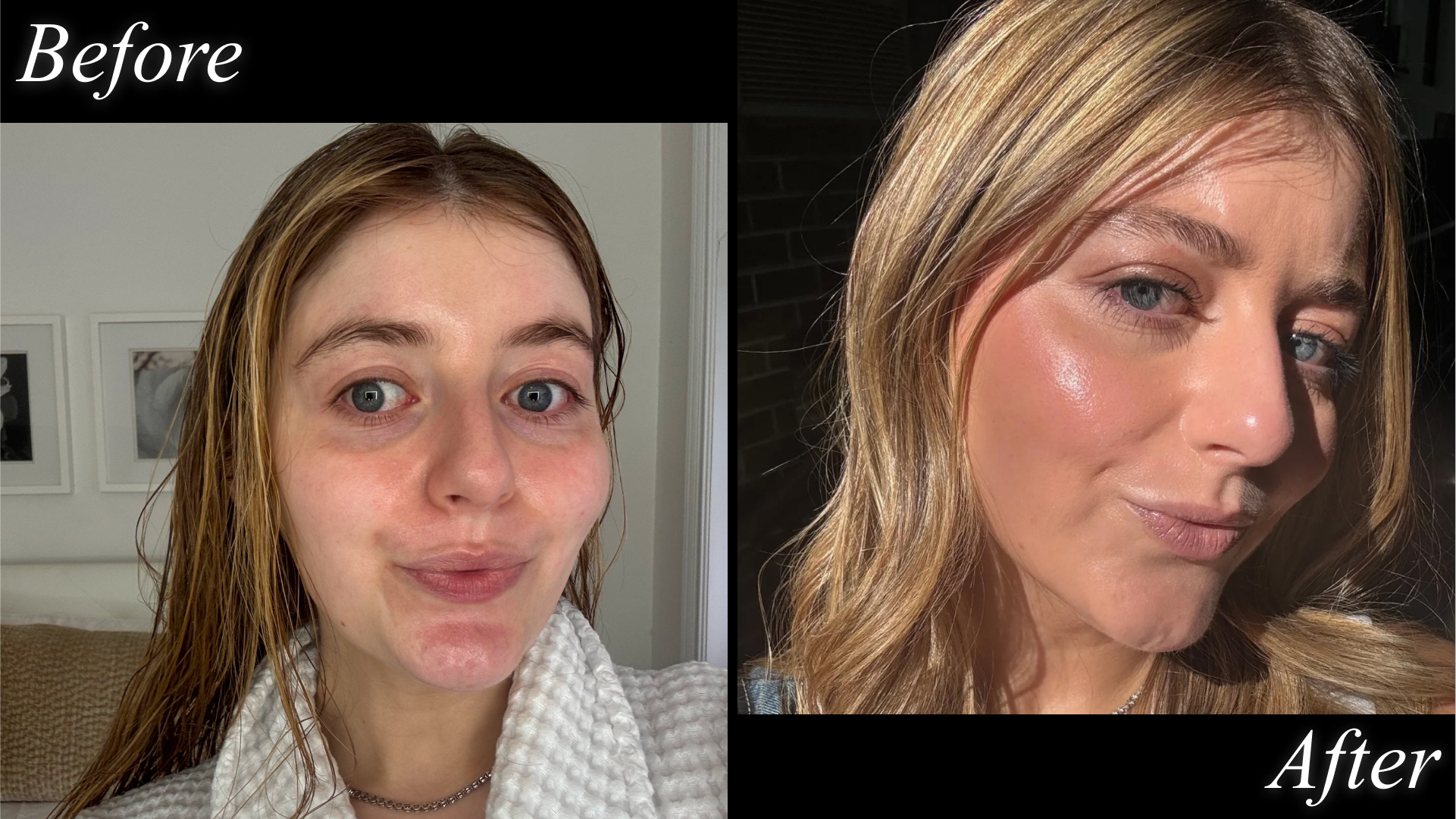 Samantha Holender testing the Bodyography cream eyeshadow