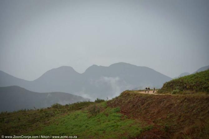 Heavy rain fell for most of the day on Stage 5 from Herold to George in the Cape Pioneer Trek