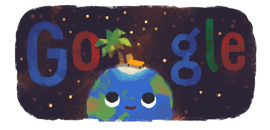 Google celebrated the Dec. 22, 2019 solstice with pair of doodles celebrating the start of winter in the Northern Hemisphere, and summer in the Southern Hemisphere.