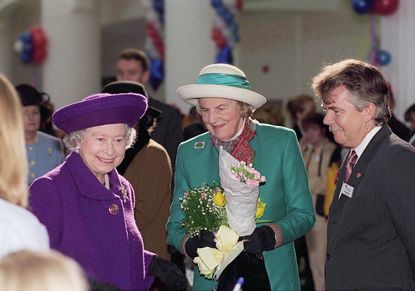 The Queen And Her Lady-in-waiting The Duchess Of Grafton At The Princess Of Wales Hospital In Birmingham.