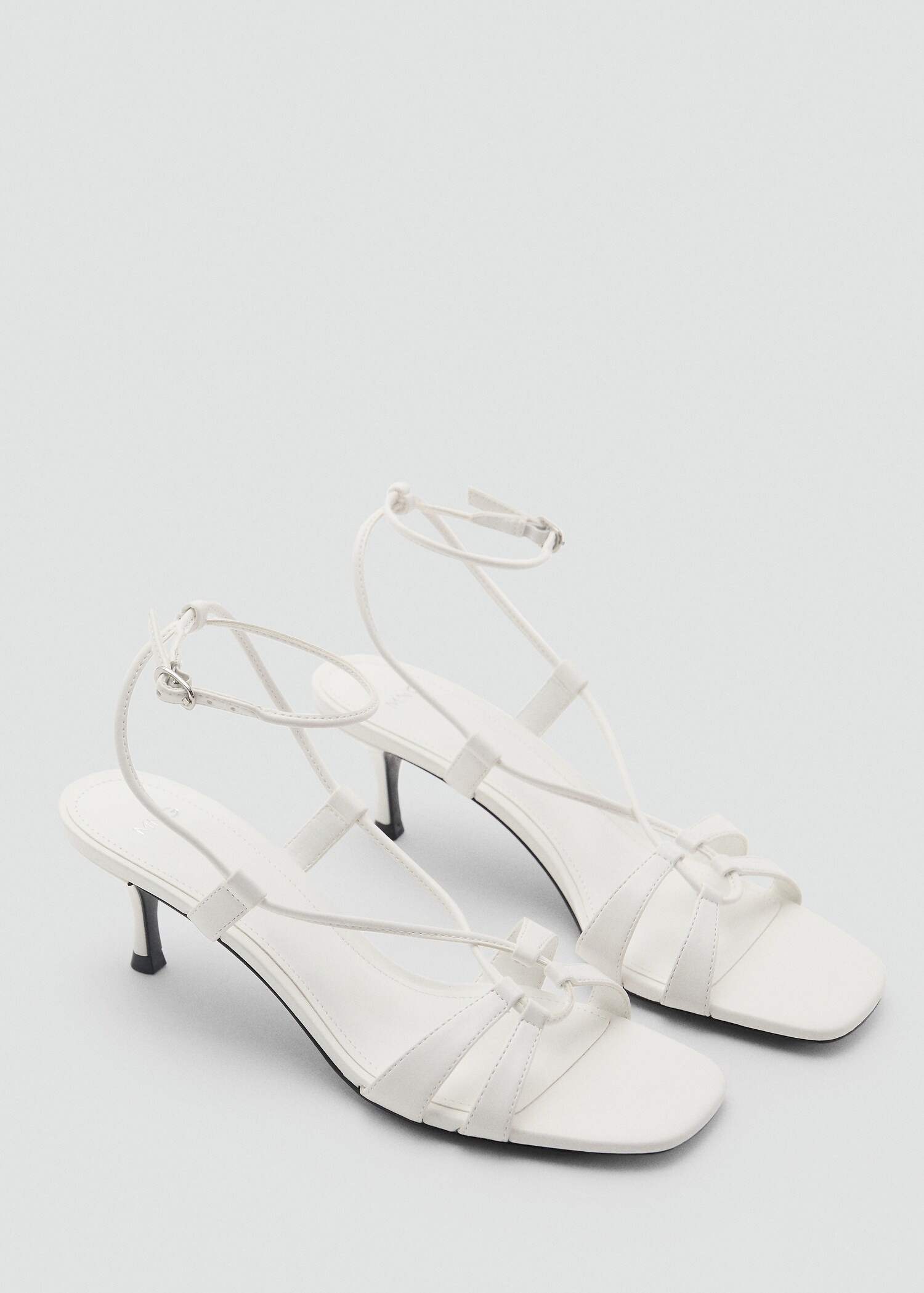 MANGO, Combined-Strap Heeled Sandals - Women | Mango United Kingdom