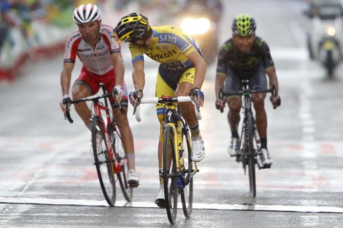 Alberto Contador (Tinkoff - Saxo), Joaquin Rodriguez (Katusha) and Nairo Quintana (Movistar)