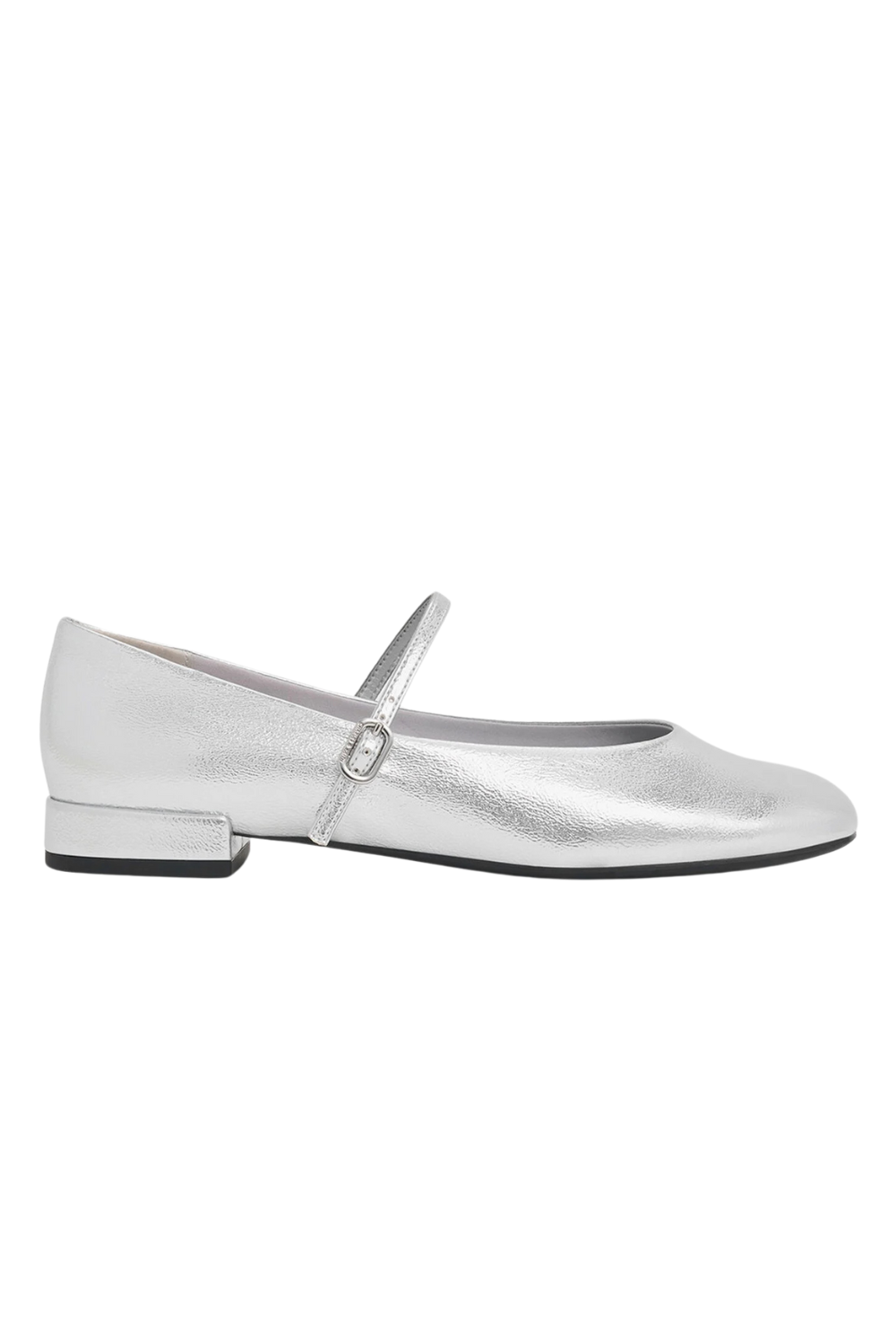 Gertrude Metallic Round-Toe Mary Janes