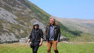 Brian Johnston and Robert Plant
