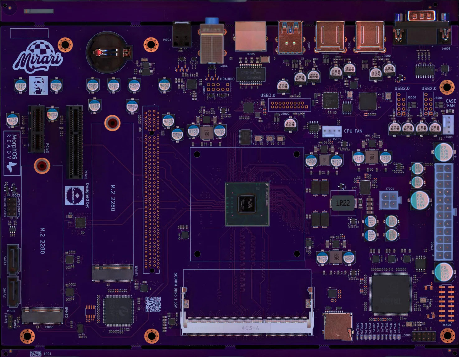 Mirari mainboard development