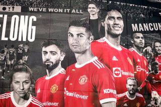 Cristiano Ronaldo has been added to the player mural at Old Trafford