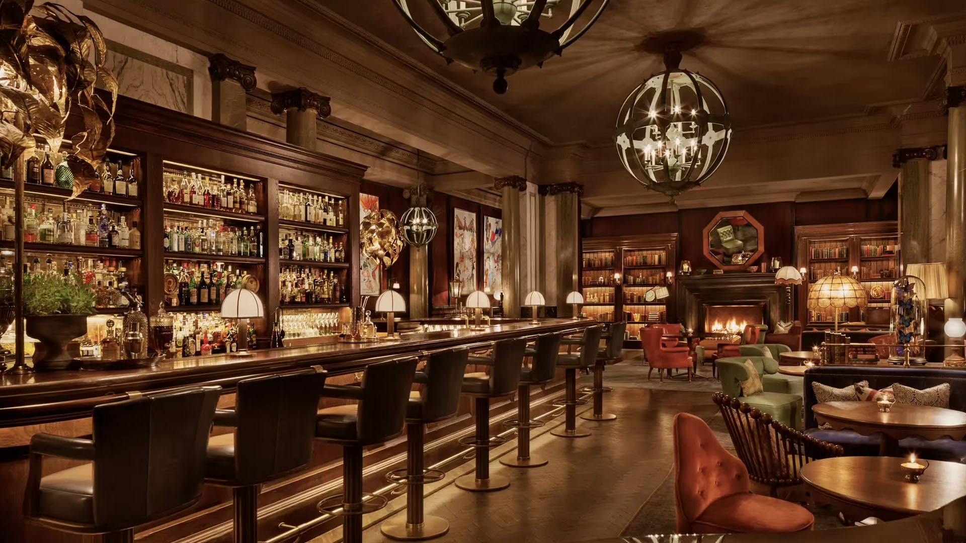 A photo inside Scarfes bar.