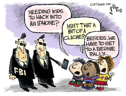 Editorial Cartoon U.S. FBI iPhone