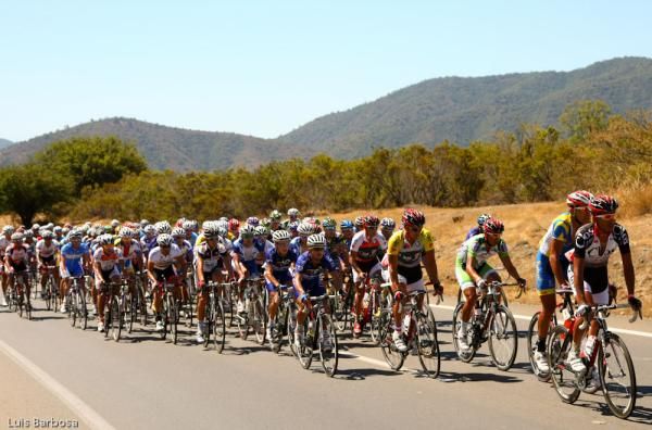 The peloton on stage 4