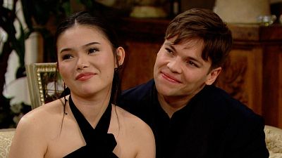 Luna (Lisa Yamada) and RJ (Joshua Hoffman) in The Bold and the Beautiful