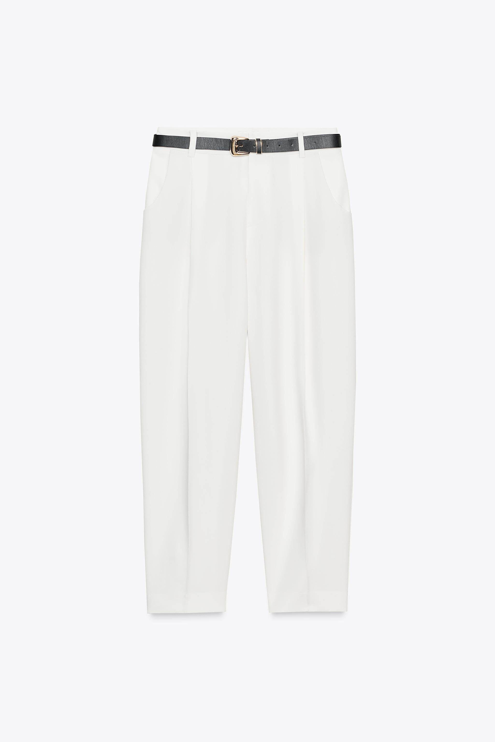 Belted Pleated Pants