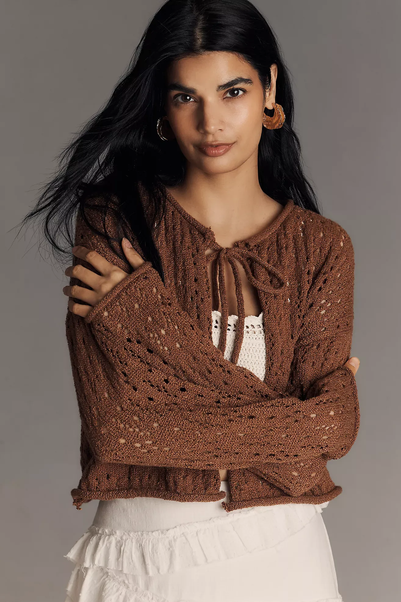 Anthropologie, By Anthropologie Pointelle Cardigan Sweater