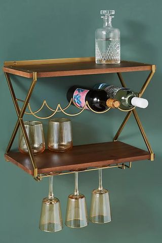 Wine storage: Image of Anthropologie rack