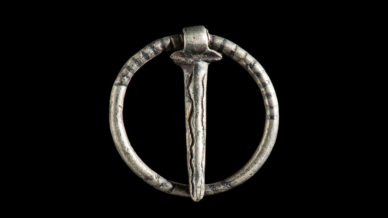 A medieval silver brooch discovered in Montgomery Community, Powys