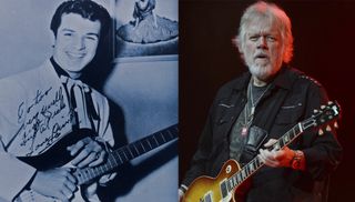 LEFT: A photo of Lenny Breau hanging in Lenny's restaurant, in Westbrook, Maine, which is named for musician. RIGHT: Randy Bachman of Bachman & Turner performs at Hard Rock Live! in the Seminole Hard Rock Hotel & Casino on April 30, 2012 in Hollywood, Florida. 
