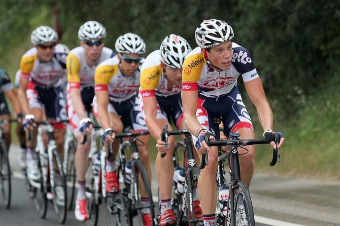 Lotto Belisol did plenty of work to chase the break in hopes of an Andre Greipel victory
