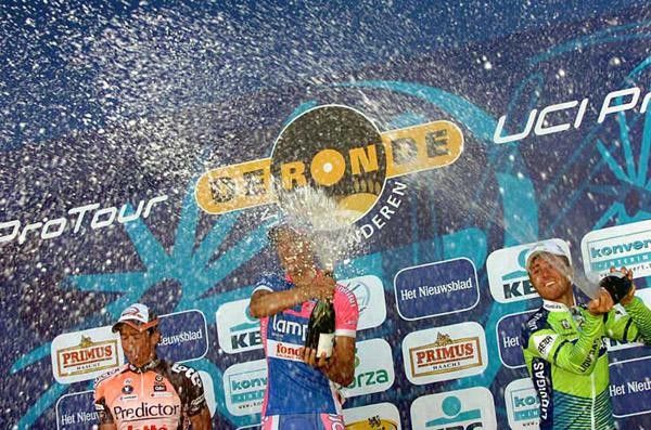 Champagne for the podium boys