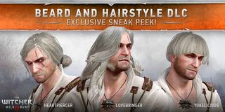 Geralt's joke hair options make him look like a band about to drop a fire first album
