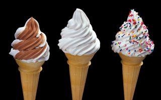 Three variations of the 99 ice cream