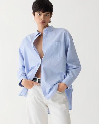 Oversized Étienne shirt in lightweight Oxford material