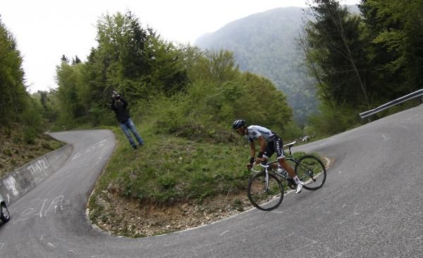 The hairpins of the Zoncolan are steep