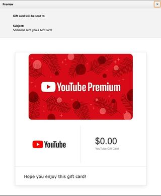 YouTube Gift Card Amazon