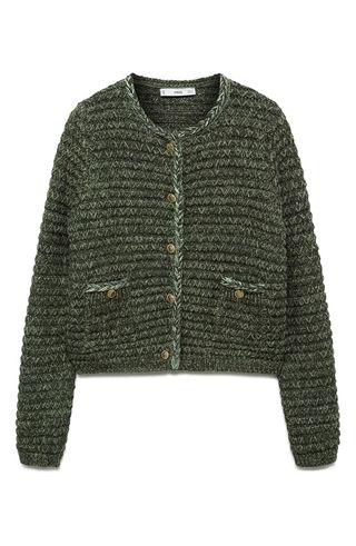 Grobstrick-Cardigan in Metallic-Optik