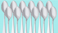   Most spoons balanced on face