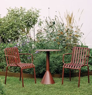 A minimalist outdoor dining set