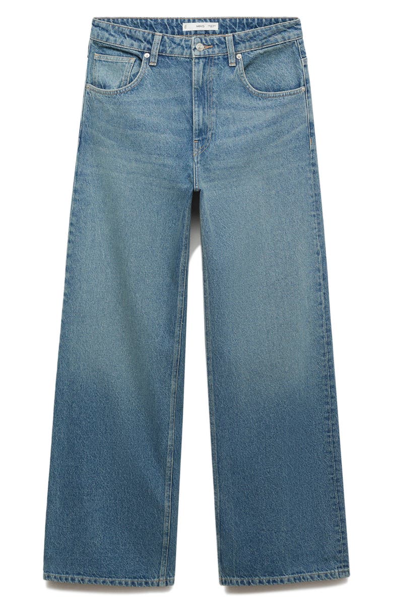 Mid Rise Straight Leg Jeans