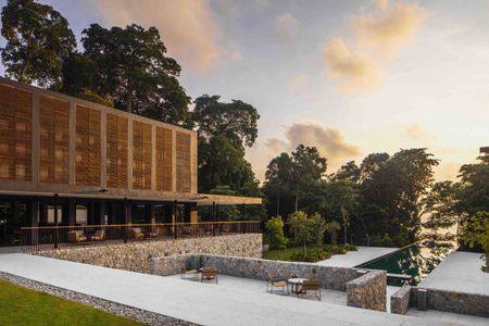 One and Only resort with swimming pool outside and trees