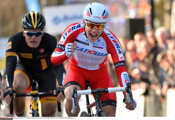 The sprint to the line between Vantomme and Alexey Tsatevich (Katusha) was so close that the Russian, who actually finished second, thought he had won