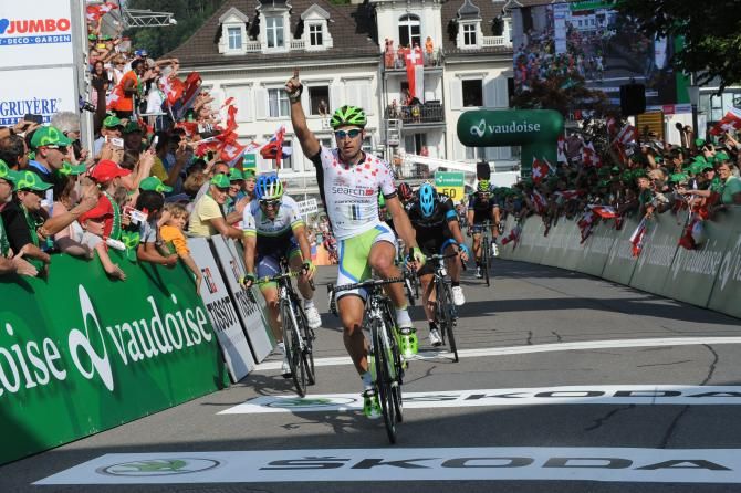 Peter Sagan celebrates