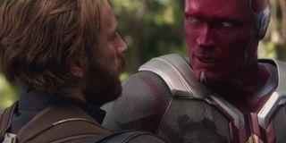 Chris Evans and Paul Bettany in Avengers: Infinity War