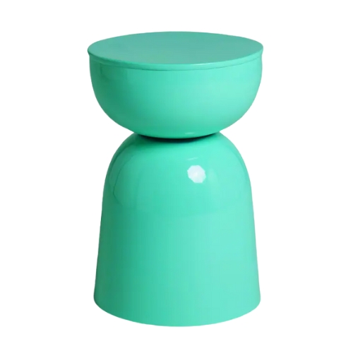 Next, Blue Loxley Metal Drum Side Table
