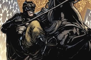 Batman #33 Knightmare outfit on horseback