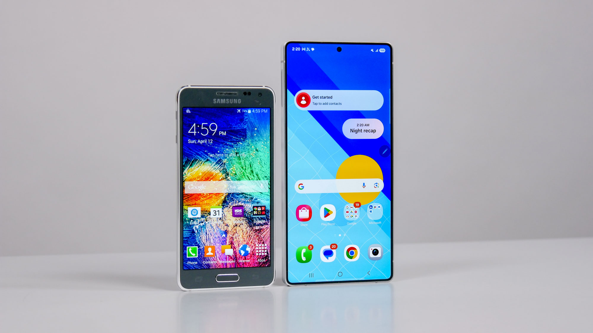 Samsung Galaxy Alpha held in hand.
