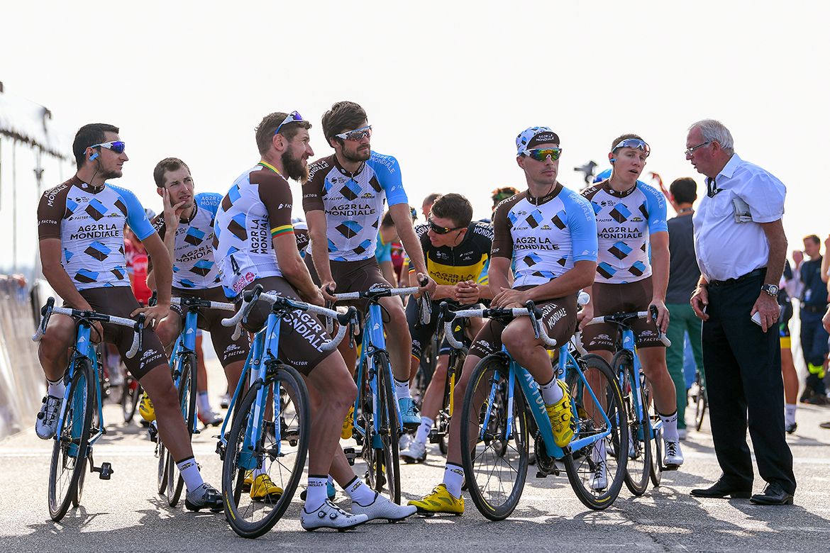 AG2R at the team presentation in Plouay