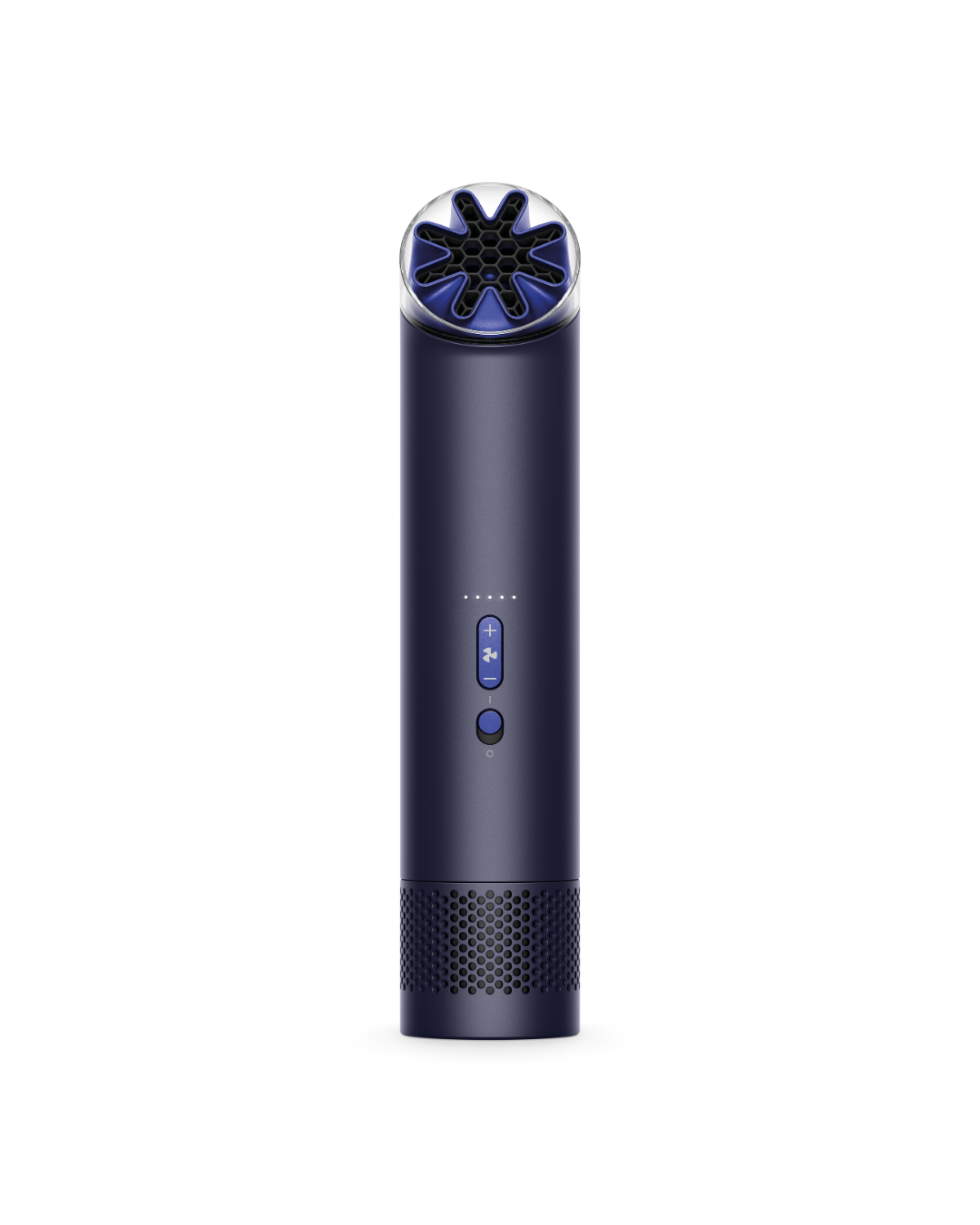 a product image of the Dyson handheld fan in ink / colbolt