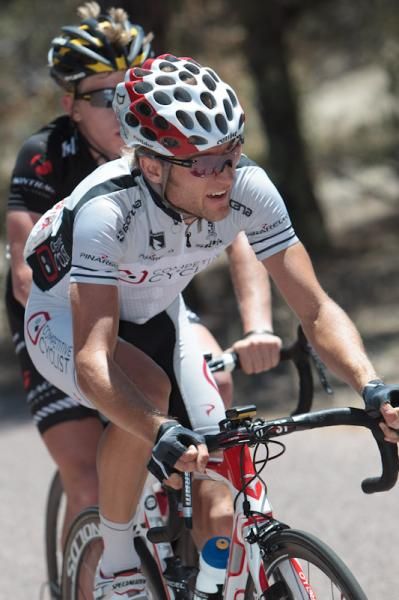 Chad Beyer (Competitive Cyclist) going hard for the overall win.